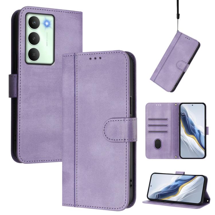 Line Splicing Buckle Retro Leather Phone Case, For Realme P4 5G, For Realme 15T 5G Global, For Realme 15 5G / 15 Pro 5G Global, For Realme C71 4G Global, For Realme V70 5G / C75 5G, For Realme Narzo 80 Pro / 14 Pro 5G India                             ...