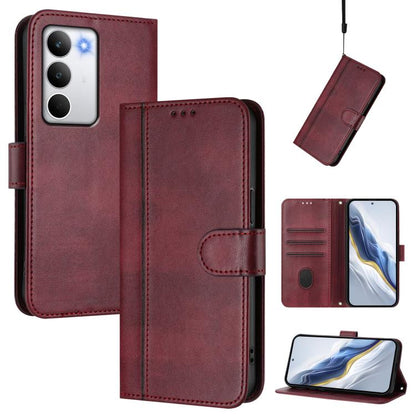 Line Splicing Buckle Retro Leather Phone Case, For Realme P4 5G, For Realme 15T 5G Global, For Realme 15 5G / 15 Pro 5G Global, For Realme C71 4G Global, For Realme V70 5G / C75 5G, For Realme Narzo 80 Pro / 14 Pro 5G India                             ...