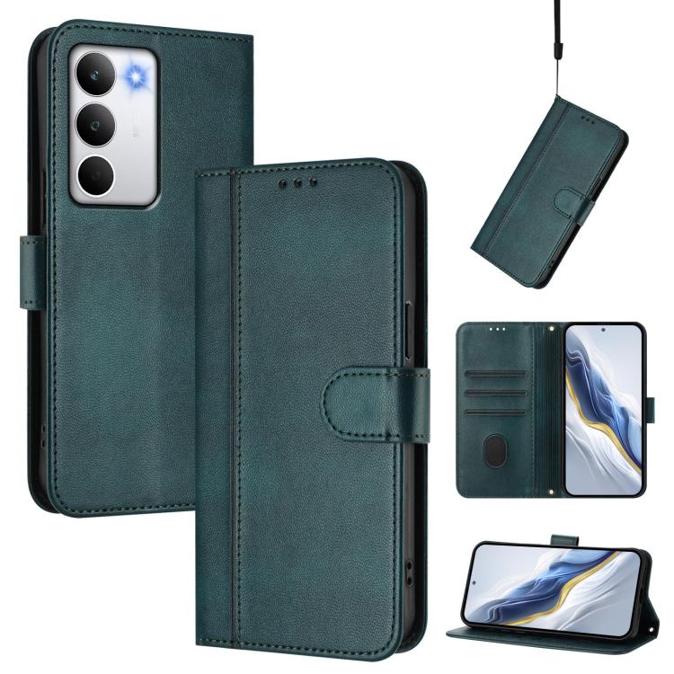 Line Splicing Buckle Retro Leather Phone Case, For Realme P4 5G, For Realme 15T 5G Global, For Realme 15 5G / 15 Pro 5G Global, For Realme C71 4G Global, For Realme V70 5G / C75 5G, For Realme Narzo 80 Pro / 14 Pro 5G India                             ...
