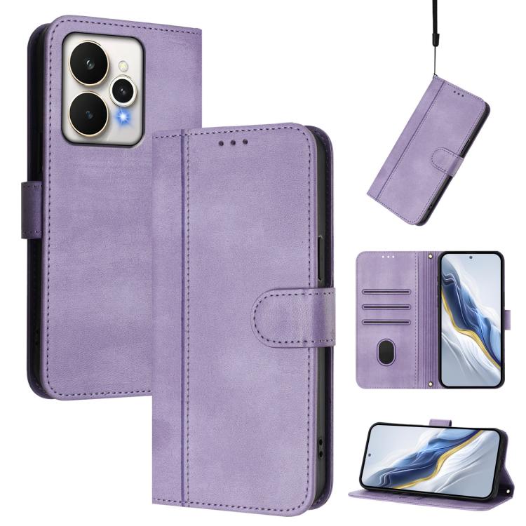 Line Splicing Buckle Retro Leather Phone Case, For Realme P4 5G, For Realme 15T 5G Global, For Realme 15 5G / 15 Pro 5G Global, For Realme C71 4G Global, For Realme V70 5G / C75 5G, For Realme Narzo 80 Pro / 14 Pro 5G India                             ...