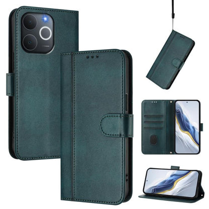 Line Splicing Buckle Retro Leather Phone Case, For Realme P4x 5G / OnePlus Nord CE6 Lite, For Realme 16T 5G Global, For Realme C100 5G, For Realme P4 Power 5G, For Realme Note 80 4G Global, For Realme C83 5G India, For Realme 16 5G Global              ...