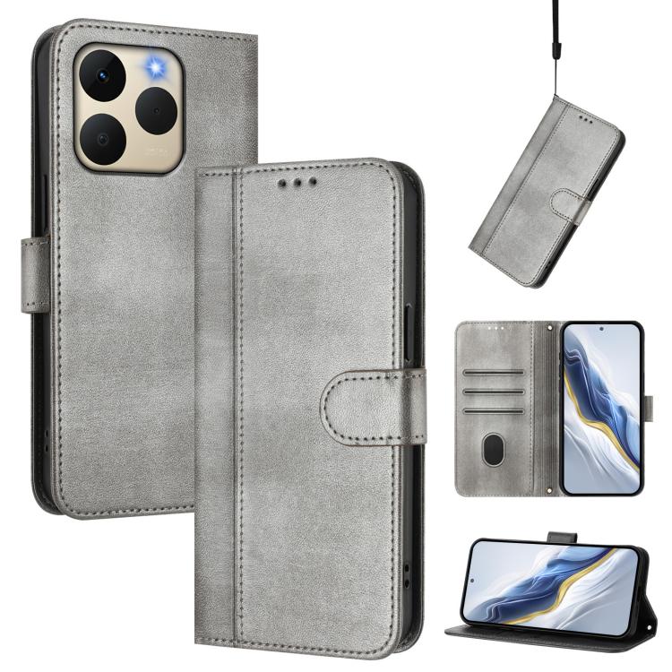 Line Splicing Buckle Retro Leather Phone Case, For Realme P4 5G, For Realme 15T 5G Global, For Realme 15 5G / 15 Pro 5G Global, For Realme C71 4G Global, For Realme V70 5G / C75 5G, For Realme Narzo 80 Pro / 14 Pro 5G India                             ...
