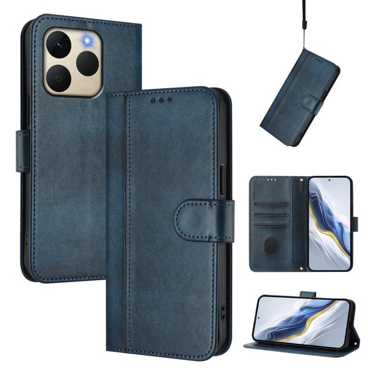 Line Splicing Buckle Retro Leather Phone Case, For Realme P4 5G, For Realme 15T 5G Global, For Realme 15 5G / 15 Pro 5G Global, For Realme C71 4G Global, For Realme V70 5G / C75 5G, For Realme Narzo 80 Pro / 14 Pro 5G India                             ...