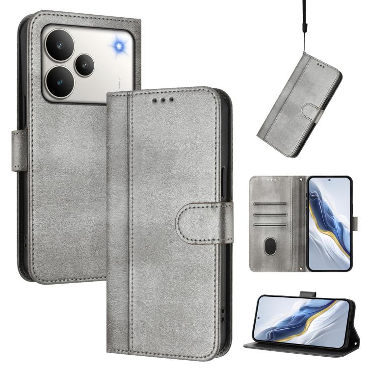 Line Splicing Buckle Retro Leather Phone Case, For Realme P4 5G, For Realme 15T 5G Global, For Realme 15 5G / 15 Pro 5G Global, For Realme C71 4G Global, For Realme V70 5G / C75 5G, For Realme Narzo 80 Pro / 14 Pro 5G India                             ...