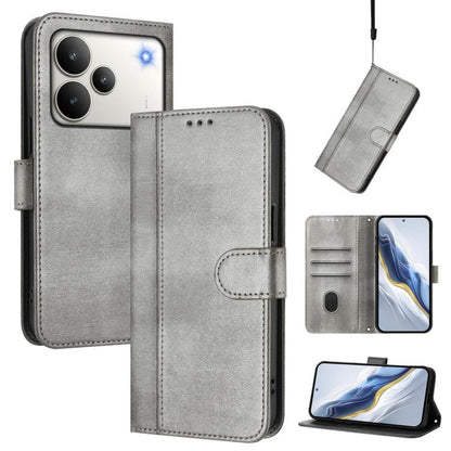 Line Splicing Buckle Retro Leather Phone Case, For Realme P4 5G, For Realme 15T 5G Global, For Realme 15 5G / 15 Pro 5G Global, For Realme C71 4G Global, For Realme V70 5G / C75 5G, For Realme Narzo 80 Pro / 14 Pro 5G India                             ...