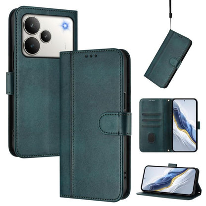 Line Splicing Buckle Retro Leather Phone Case, For Realme P4 5G, For Realme 15T 5G Global, For Realme 15 5G / 15 Pro 5G Global, For Realme C71 4G Global, For Realme V70 5G / C75 5G, For Realme Narzo 80 Pro / 14 Pro 5G India                             ...