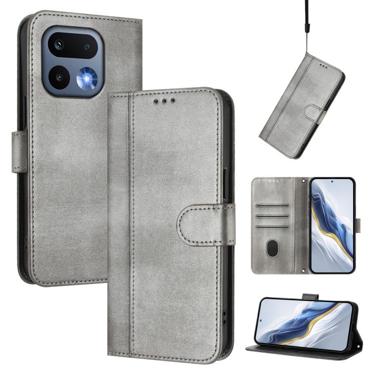 Line Splicing Buckle Retro Leather Phone Case, For Realme P4x 5G / OnePlus Nord CE6 Lite, For Realme 16T 5G Global, For Realme C100 5G, For Realme P4 Power 5G, For Realme Note 80 4G Global, For Realme C83 5G India, For Realme 16 5G Global              ...