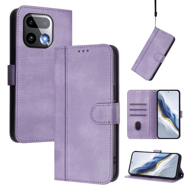 Line Splicing Buckle Retro Leather Phone Case, For Realme P4x 5G / OnePlus Nord CE6 Lite, For Realme 16T 5G Global, For Realme C100 5G, For Realme P4 Power 5G, For Realme Note 80 4G Global, For Realme C83 5G India, For Realme 16 5G Global              ...