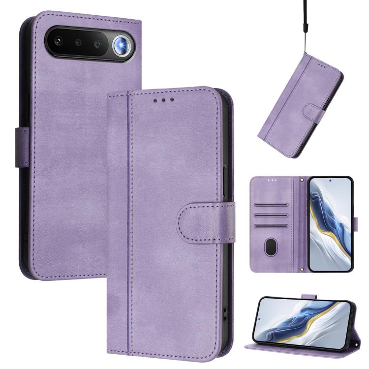 Line Splicing Buckle Retro Leather Phone Case, For Realme P4x 5G / OnePlus Nord CE6 Lite, For Realme 16T 5G Global, For Realme C100 5G, For Realme P4 Power 5G, For Realme Note 80 4G Global, For Realme C83 5G India, For Realme 16 5G Global              ...
