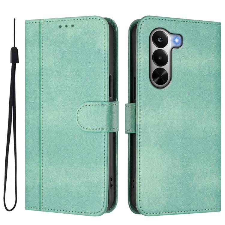Line Splicing Buckle Retro Leather Phone Case, For Realme P4x 5G / OnePlus Nord CE6 Lite, For Realme 16T 5G Global, For Realme C100 5G, For Realme P4 Power 5G, For Realme Note 80 4G Global, For Realme C83 5G India, For Realme 16 5G Global              ...