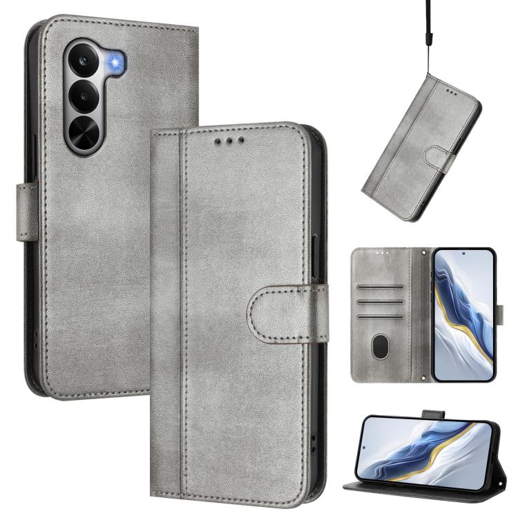 Line Splicing Buckle Retro Leather Phone Case, For Realme P4x 5G / OnePlus Nord CE6 Lite, For Realme 16T 5G Global, For Realme C100 5G, For Realme P4 Power 5G, For Realme Note 80 4G Global, For Realme C83 5G India, For Realme 16 5G Global              ...