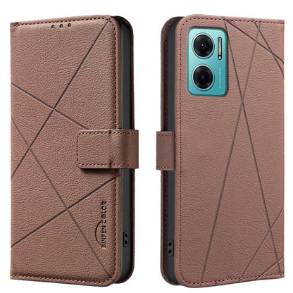 Geometric Pattern RFID Leather Phone Case, For Redmi 12C, For Redmi Note 12 Pro+ Global, For Redmi Note 12 Pro 5G Global, For Redmi Note 12 5G Global, For Redmi Note 11 Pro / 11 Pro 5G Global, For Redmi 10 2022 / Note 11 4G, For Redmi Note 10 5G / 10T ...