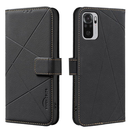 Geometric Pattern RFID Leather Phone Case, For Redmi 12C, For Redmi Note 12 Pro+ Global, For Redmi Note 12 Pro 5G Global, For Redmi Note 12 5G Global, For Redmi Note 11 Pro / 11 Pro 5G Global, For Redmi 10 2022 / Note 11 4G, For Redmi Note 10 5G / 10T ...