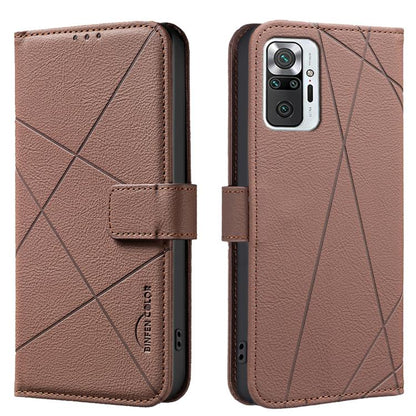 Geometric Pattern RFID Leather Phone Case, For Redmi 12C, For Redmi Note 12 Pro+ Global, For Redmi Note 12 Pro 5G Global, For Redmi Note 12 5G Global, For Redmi Note 11 Pro / 11 Pro 5G Global, For Redmi 10 2022 / Note 11 4G, For Redmi Note 10 5G / 10T ...