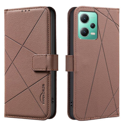 Geometric Pattern RFID Leather Phone Case, For Redmi 12C, For Redmi Note 12 Pro+ Global, For Redmi Note 12 Pro 5G Global, For Redmi Note 12 5G Global, For Redmi Note 11 Pro / 11 Pro 5G Global, For Redmi 10 2022 / Note 11 4G, For Redmi Note 10 5G / 10T ...