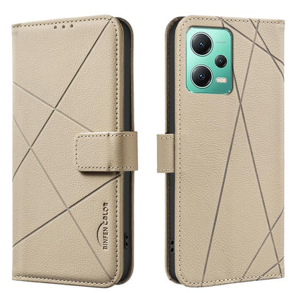 Geometric Pattern RFID Leather Phone Case, For Redmi 12C, For Redmi Note 12 Pro+ Global, For Redmi Note 12 Pro 5G Global, For Redmi Note 12 5G Global, For Redmi Note 11 Pro / 11 Pro 5G Global, For Redmi 10 2022 / Note 11 4G, For Redmi Note 10 5G / 10T ...