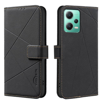 Geometric Pattern RFID Leather Phone Case, For Redmi 12C, For Redmi Note 12 Pro+ Global, For Redmi Note 12 Pro 5G Global, For Redmi Note 12 5G Global, For Redmi Note 11 Pro / 11 Pro 5G Global, For Redmi 10 2022 / Note 11 4G, For Redmi Note 10 5G / 10T ...