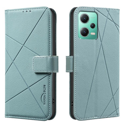 Geometric Pattern RFID Leather Phone Case, For Redmi 12C, For Redmi Note 12 Pro+ Global, For Redmi Note 12 Pro 5G Global, For Redmi Note 12 5G Global, For Redmi Note 11 Pro / 11 Pro 5G Global, For Redmi 10 2022 / Note 11 4G, For Redmi Note 10 5G / 10T ...
