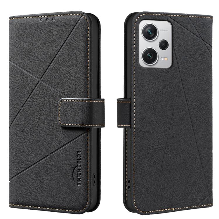 Geometric Pattern RFID Leather Phone Case, For Redmi 12C, For Redmi Note 12 Pro+ Global, For Redmi Note 12 Pro 5G Global, For Redmi Note 12 5G Global, For Redmi Note 11 Pro / 11 Pro 5G Global, For Redmi 10 2022 / Note 11 4G, For Redmi Note 10 5G / 10T ...