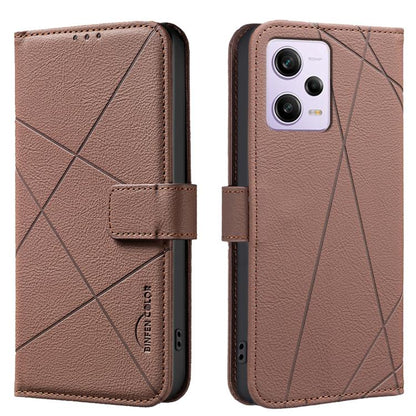 Geometric Pattern RFID Leather Phone Case, For Redmi 12C, For Redmi Note 12 Pro+ Global, For Redmi Note 12 Pro 5G Global, For Redmi Note 12 5G Global, For Redmi Note 11 Pro / 11 Pro 5G Global, For Redmi 10 2022 / Note 11 4G, For Redmi Note 10 5G / 10T ...