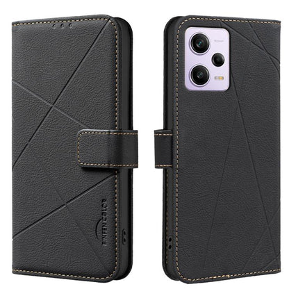 Geometric Pattern RFID Leather Phone Case, For Redmi 12C, For Redmi Note 12 Pro+ Global, For Redmi Note 12 Pro 5G Global, For Redmi Note 12 5G Global, For Redmi Note 11 Pro / 11 Pro 5G Global, For Redmi 10 2022 / Note 11 4G, For Redmi Note 10 5G / 10T ...
