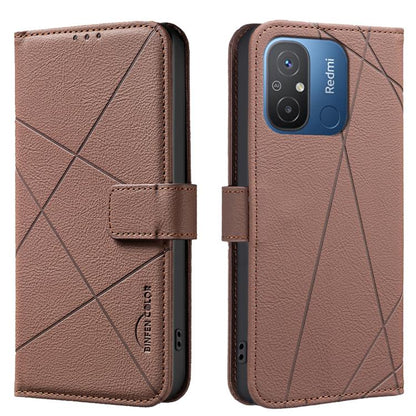 Geometric Pattern RFID Leather Phone Case, For Redmi 12C, For Redmi Note 12 Pro+ Global, For Redmi Note 12 Pro 5G Global, For Redmi Note 12 5G Global, For Redmi Note 11 Pro / 11 Pro 5G Global, For Redmi 10 2022 / Note 11 4G, For Redmi Note 10 5G / 10T ...