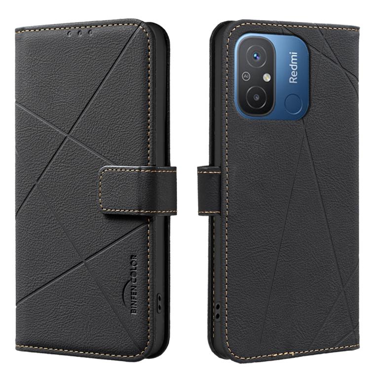 Geometric Pattern RFID Leather Phone Case, For Redmi 12C, For Redmi Note 12 Pro+ Global, For Redmi Note 12 Pro 5G Global, For Redmi Note 12 5G Global, For Redmi Note 11 Pro / 11 Pro 5G Global, For Redmi 10 2022 / Note 11 4G, For Redmi Note 10 5G / 10T ...