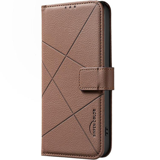 Geometric Pattern RFID Leather Phone Case, For Redmi Turbo 4 Pro, For Redmi Turbo 4, For Redmi 14C, For Redmi Note 14 5G, For Redmi Note 14 Pro 4G, For Redmi Note 14 4G 16.25mm, For Redmi Note 14 Pro 5G / 14 Pro+ 5G, For Redmi A3, For Redmi Note 13 Pro...