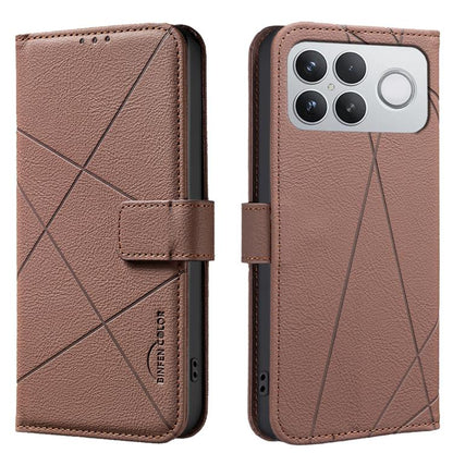 Geometric Pattern RFID Leather Phone Case, For Redmi K90 Max 5G, For Redmi A7 Pro 171mm / Poco C85x 5G, For Redmi 15a 5G, For Redmi Tubo 5 Max / Poco X8 Pro Max, For Redmi Tubo 5 / Poco X8 Pro 5G, For Redmi Note 15 5G Global 164mm                      ...