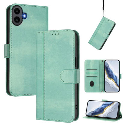 Line Splicing Buckle Retro Leather Phone Case, For Nothing Phone 4a Pro, For Nothing Phone 4a, For Nothing Phone 3a, For Nothing Phone 3a Pro, For Nothing CMF Phone 1, For Nothing Phone 2a