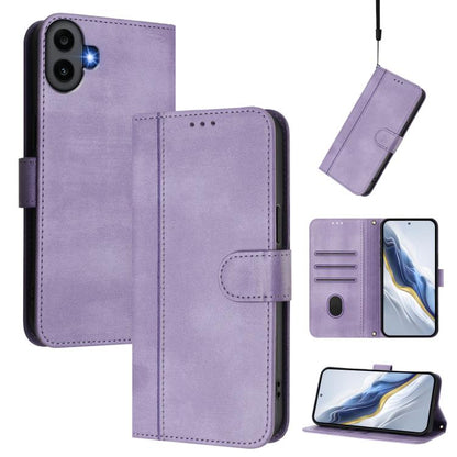 Line Splicing Buckle Retro Leather Phone Case, For Nothing Phone 4a Pro, For Nothing Phone 4a, For Nothing Phone 3a, For Nothing Phone 3a Pro, For Nothing CMF Phone 1, For Nothing Phone 2a