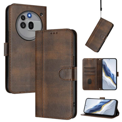 Line Splicing Buckle Retro Leather Phone Case, For Nothing Phone 4a Pro, For Nothing Phone 4a, For Nothing Phone 3a, For Nothing Phone 3a Pro, For Nothing CMF Phone 1, For Nothing Phone 2a