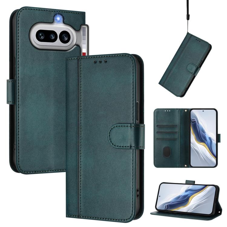 Line Splicing Buckle Retro Leather Phone Case, For Nothing Phone 4a Pro, For Nothing Phone 4a, For Nothing Phone 3a, For Nothing Phone 3a Pro, For Nothing CMF Phone 1, For Nothing Phone 2a