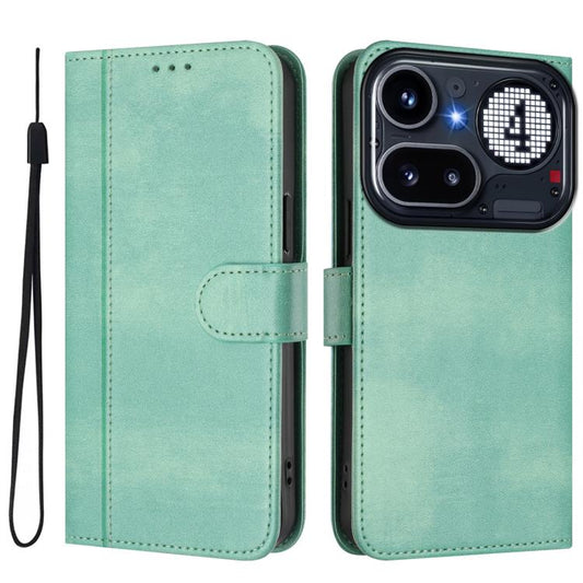 Line Splicing Buckle Retro Leather Phone Case, For Nothing Phone 4a Pro, For Nothing Phone 4a, For Nothing Phone 3a, For Nothing Phone 3a Pro, For Nothing CMF Phone 1, For Nothing Phone 2a