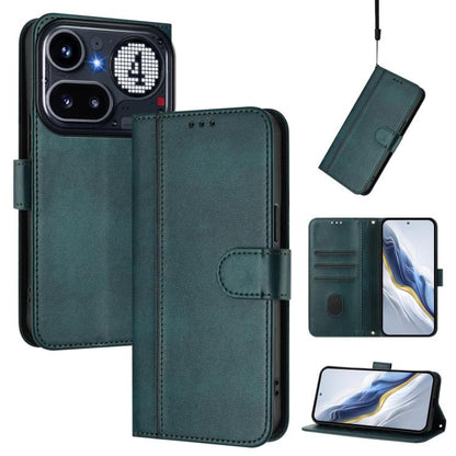 Line Splicing Buckle Retro Leather Phone Case, For Nothing Phone 4a Pro, For Nothing Phone 4a, For Nothing Phone 3a, For Nothing Phone 3a Pro, For Nothing CMF Phone 1, For Nothing Phone 2a