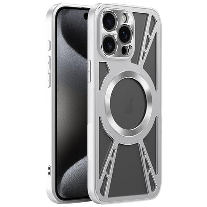 Silicone Cooling Hollow Metal MagSafe Phone Case