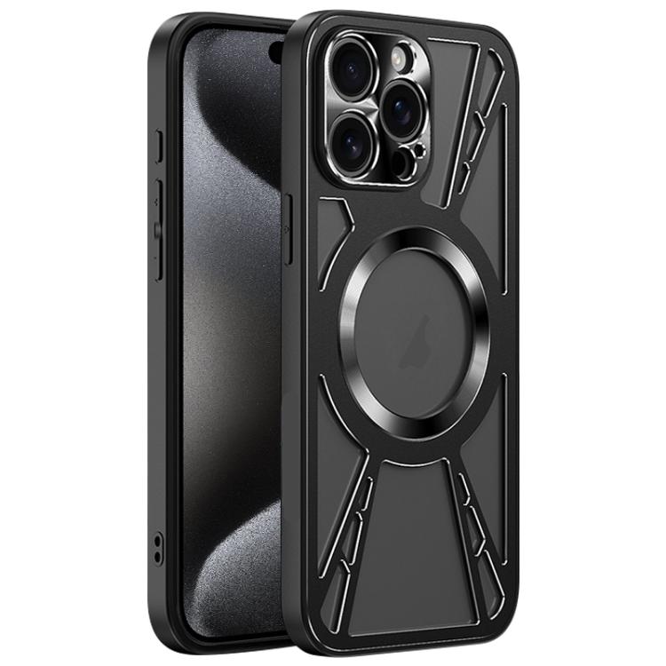 Silicone Cooling Hollow Metal MagSafe Phone Case