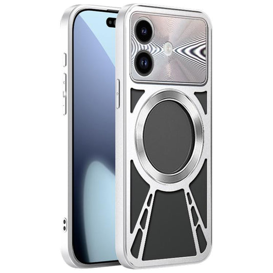 Silicone Cooling Hollow Metal MagSafe Phone Case, For iPhone 17 Pro Max, For iPhone 17 Pro, For iPhone 17, For iPhone Air, For iPhone 16 Pro Max, For iPhone 16 Pro, For iPhone 16, For iPhone 15 Pro Max, For iPhone 15 Pro, For iPhone 15, For iPhone 14