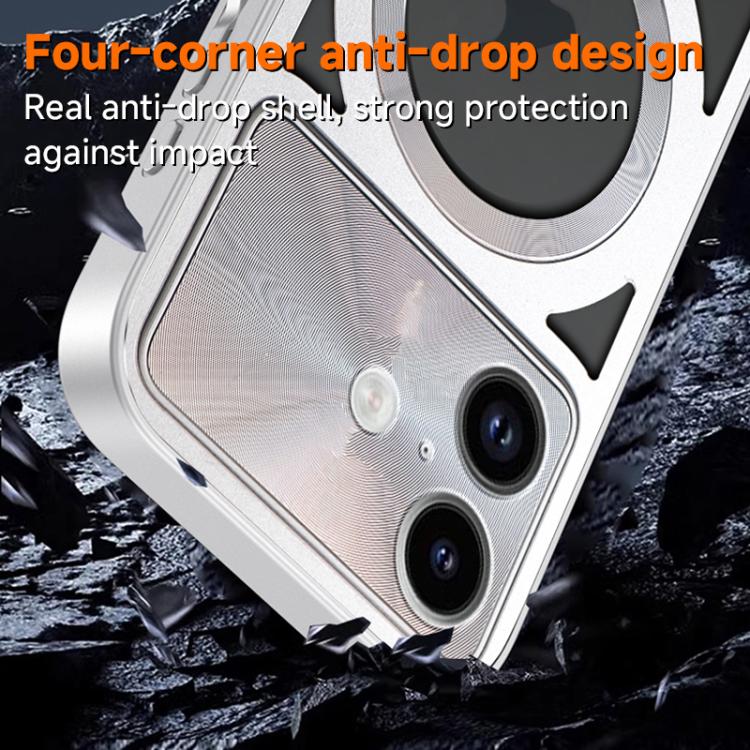 Silicone Cooling Hollow Metal MagSafe Phone Case