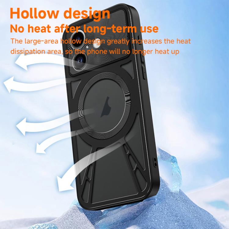 Silicone Cooling Hollow Metal MagSafe Phone Case