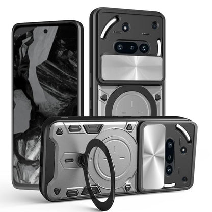 CD Texture Sliding Camshield Magnetic Holder Phone Case, For Nothing Phone 4a Pro, For Nothing Phone 4a, For Nothing CMF Phone 2 Pro, For Nothing Phone 3a, For Nothing Phone 3a Pro