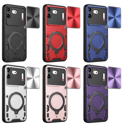 CD Texture Sliding Camshield Magnetic Holder Phone Case, For Nothing Phone 4b, For Nothing Phone 4a Pro, For Nothing Phone 4a, For Nothing CMF Phone 2 Pro, For Nothing Phone 3a, For Nothing Phone 3a Pro