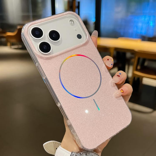 Glitter Powder Plating MagSafe IMD Full Coverage Phone Case, For iPhone 17 Pro Max, For iPhone 17 Pro, For iPhone 17, For iPhone Air, For iPhone 16 Pro Max, For iPhone 16 Pro, For iPhone 16 Plus, For iPhone 16, For iPhone 15 Pro Max, For iPhone 15 Pro