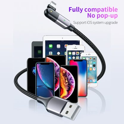 2.4A USB to 8 Pin 180 Degree Rotating Elbow Charging Cable, 1.2m 8 Pin, 2m 8 Pin