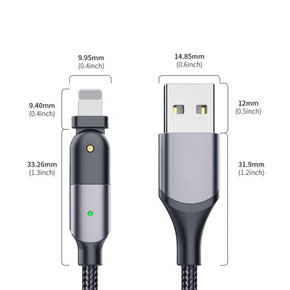 2.4A USB to 8 Pin 180 Degree Rotating Elbow Charging Cable, 1.2m 8 Pin, 2m 8 Pin