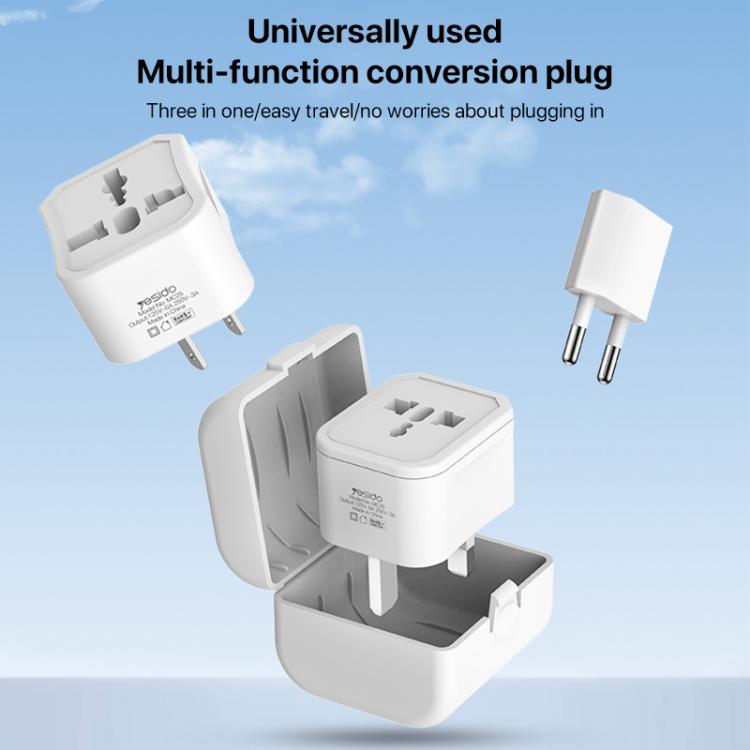 Yesido MC25 750W Universal Multifunction Travel Plug Adapter Kit with Storage Case