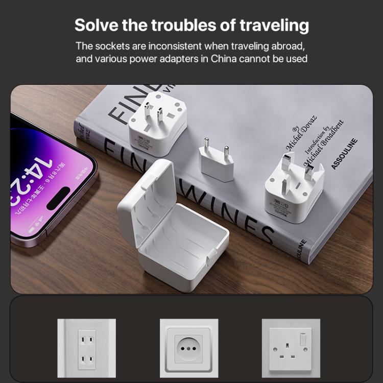 Yesido MC25 750W Universal Multifunction Travel Plug Adapter Kit with Storage Case