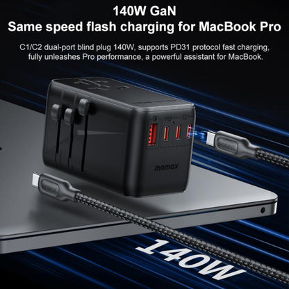 MOMAX UA16 1-World PD140W GaN Global Travel Fast Charging Socket, UA16