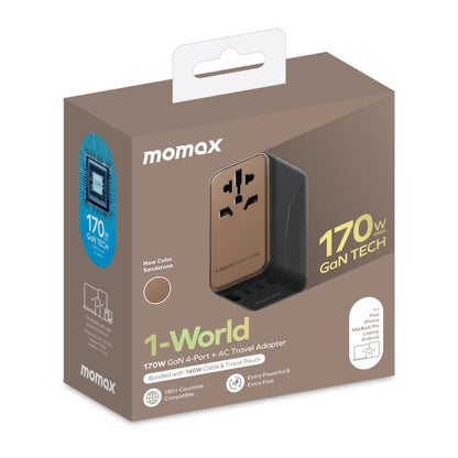 MOMAX UA17 1-World PD170W GaN Global Travel Fast Charging Socket, UA17