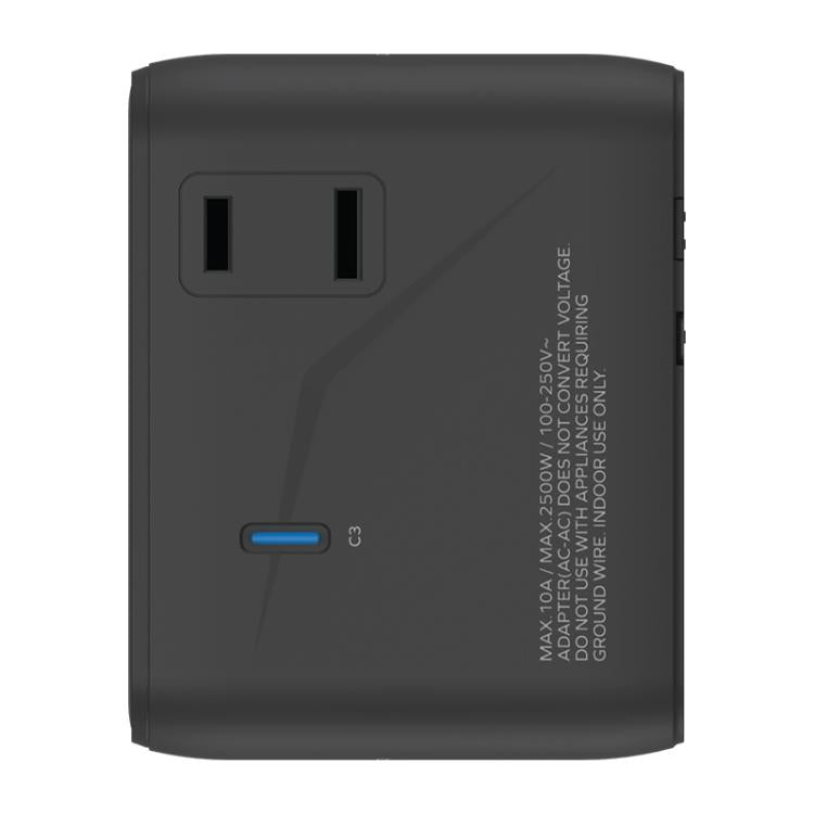 MOMAX UA22 1-World2 70W Dual AC Mini GaN Global Travel Fast Charging Socket, UA22(Black), UA22(Desert Gold)